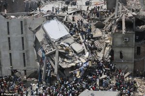 Disaster: More than 1,100 factory workers were killed when a Dhaka sweatshop collapsed in April