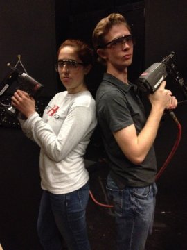 I co-Produced a show this past semester with a good friend, and we thought we looked pretty cool/intimidating with the staple guns, so we commemorated the moment.