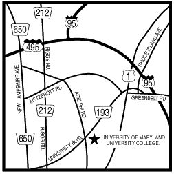 Map of UMUC Headquarters