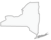 New York state map with the Long Island Region identified