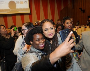 Students at the event got to meet and take selfies with director Ana Duvernay. (Photo credit: U.S. Department of Education)