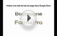 Google Docs Bas de page