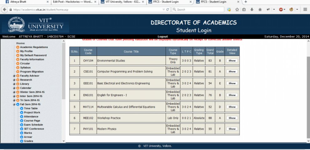 Grades Portal