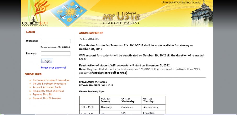 Student Portal grades